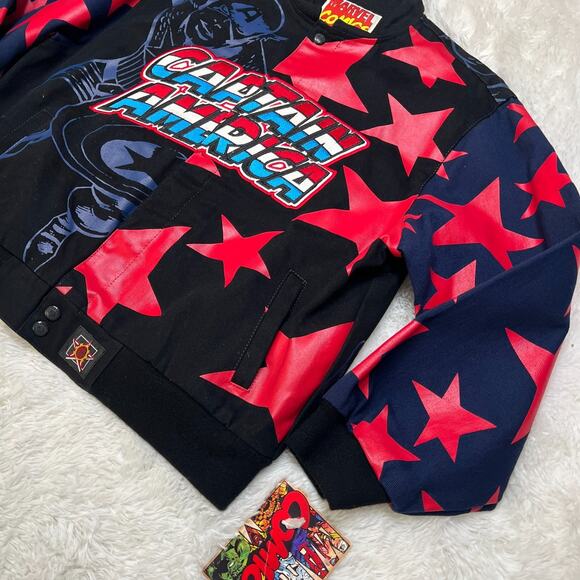 JH DESIGN CAPTAIN AMERICA YOUTH JACKET SIZE XL 11-12 THE AVENGERS - Picture 3 of 6